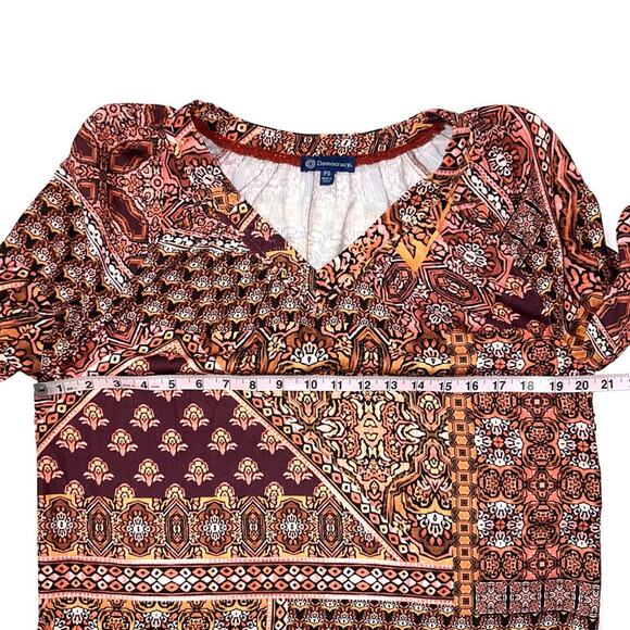 NWT Democracy Petite Multi-Print Top Size Petite Small - Picture 12 of 14